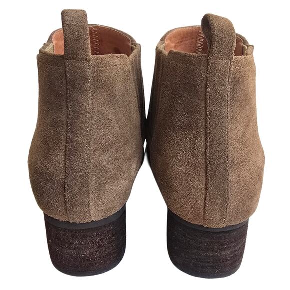 Size 8 Boots Jeffrey Campbell Warr Brown Suede Leather Ankle Boot Heeled Chelsea - Picture 3 of 10